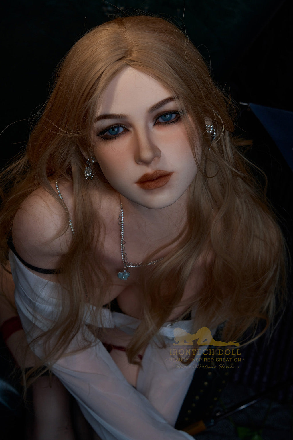 Olive- 164cm(5'38")E-cup Full Silicone Chiffon Blouse Lace Underwear Blonde Sex Doll- Irontech Doll