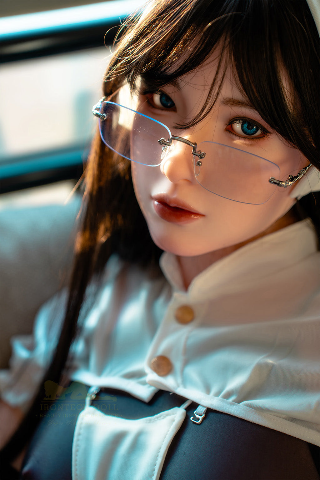 Lisa-162cm Minus (5'31")Full Silicone Cosplay Sister Black Stocking Sex Doll Natural - Irontech Doll
