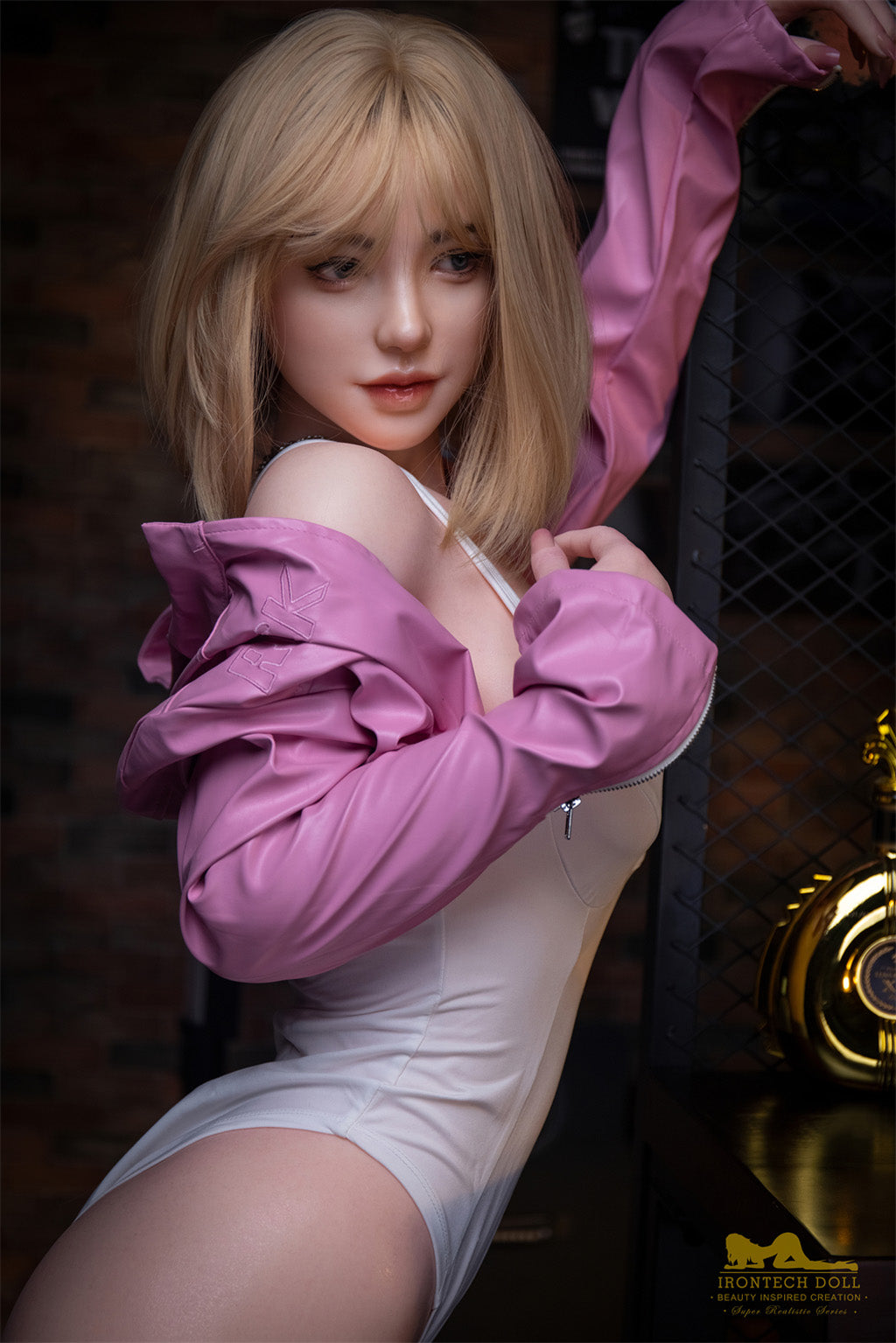 Teresa-169cm(5'54")C-cup Full Silicone Bob Jumpsuits Young Blonde Sex Doll - Irontech Doll