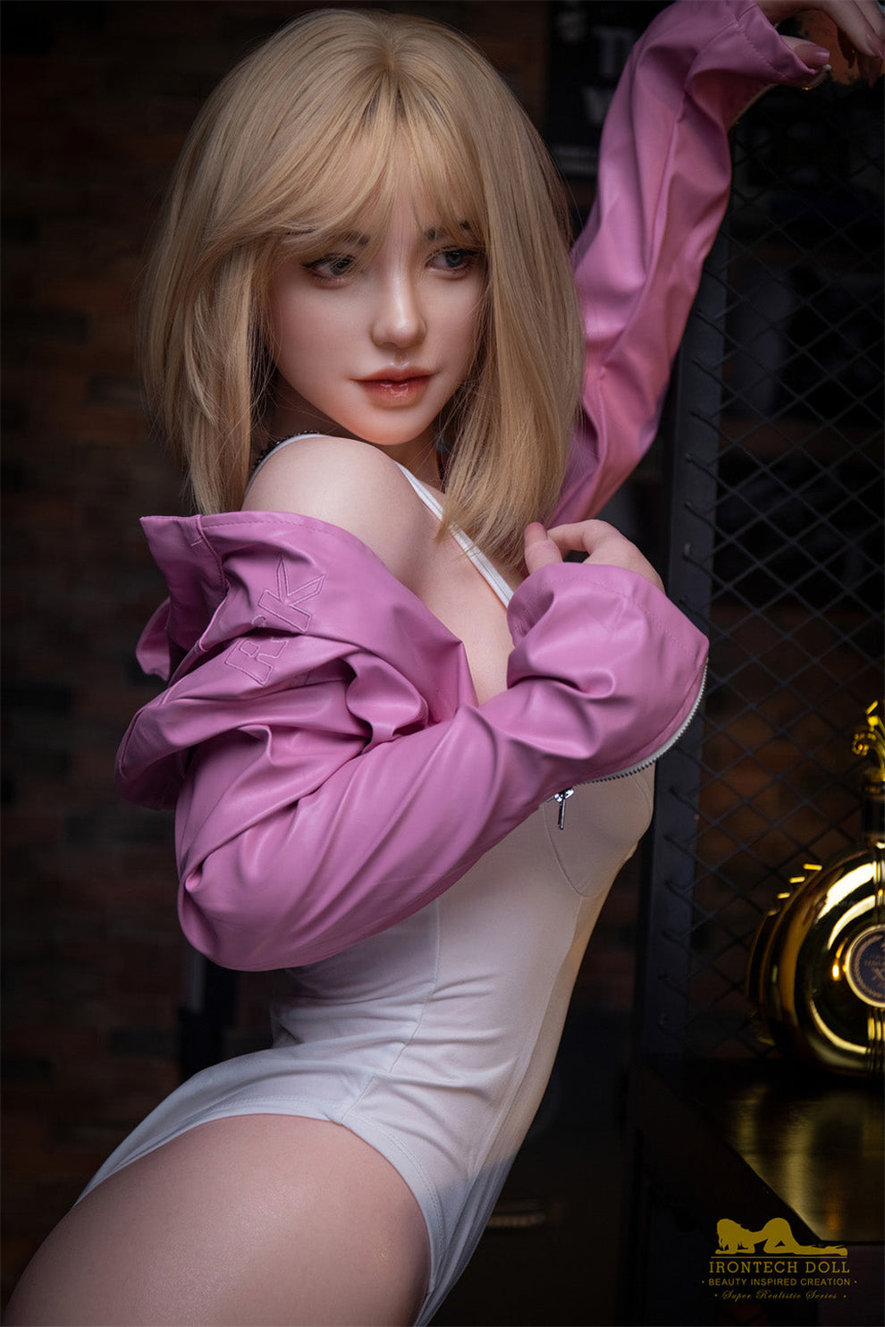 Teresa-169cm(5'54")C-cup Full Silicone Bob Jumpsuits Young Blonde Sex Doll - Irontech Doll