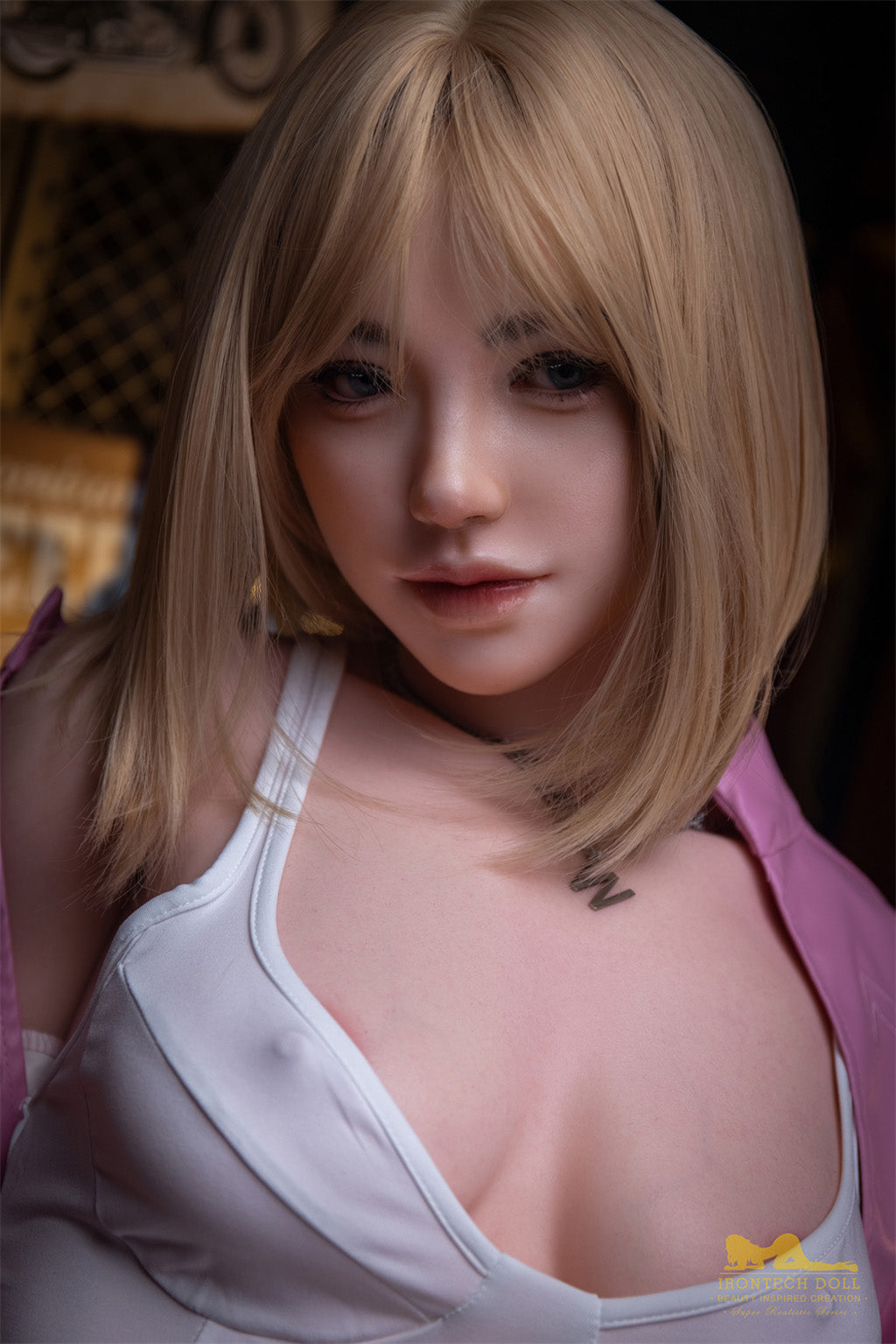 Teresa-169cm(5'54")C-cup Full Silicone Bob Jumpsuits Young Blonde Sex Doll - Irontech Doll