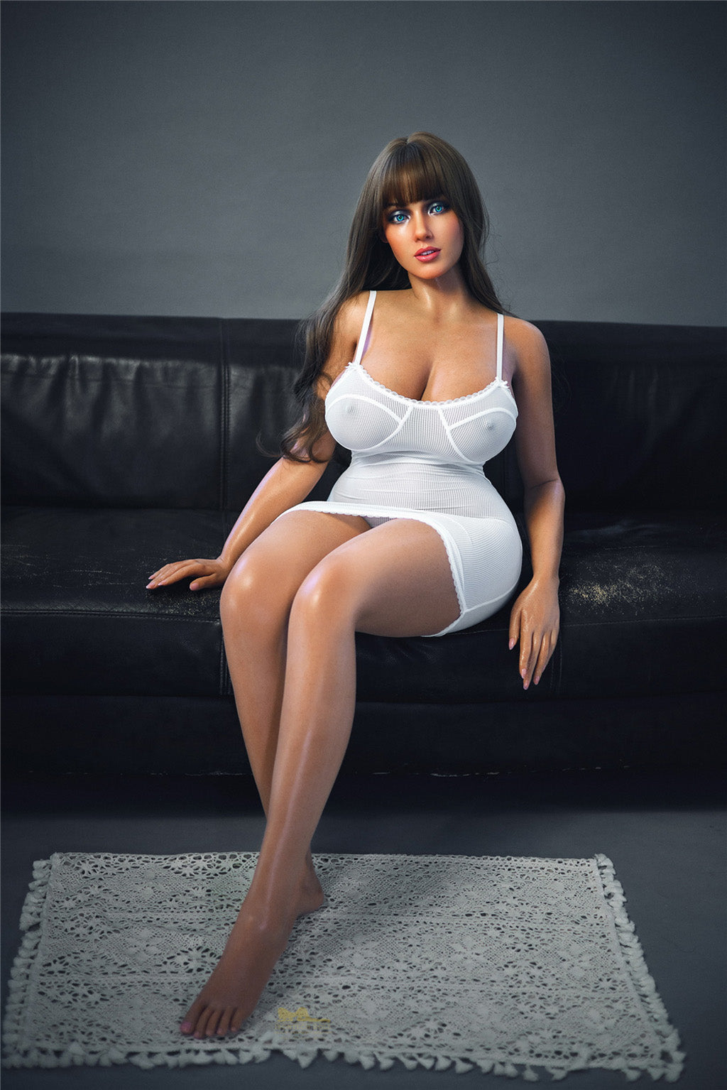 Cinderella Dark Tanned-162cm(5'31")I-cup Full Silicone Sweden Mega Breast Big Butts Sex Doll - Irontech Doll