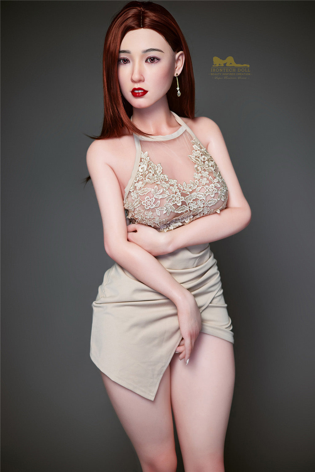 Betty-153cm(5'02") E-cup Full Silicone Sex Doll Asian Lace Skirt- Irontech Doll