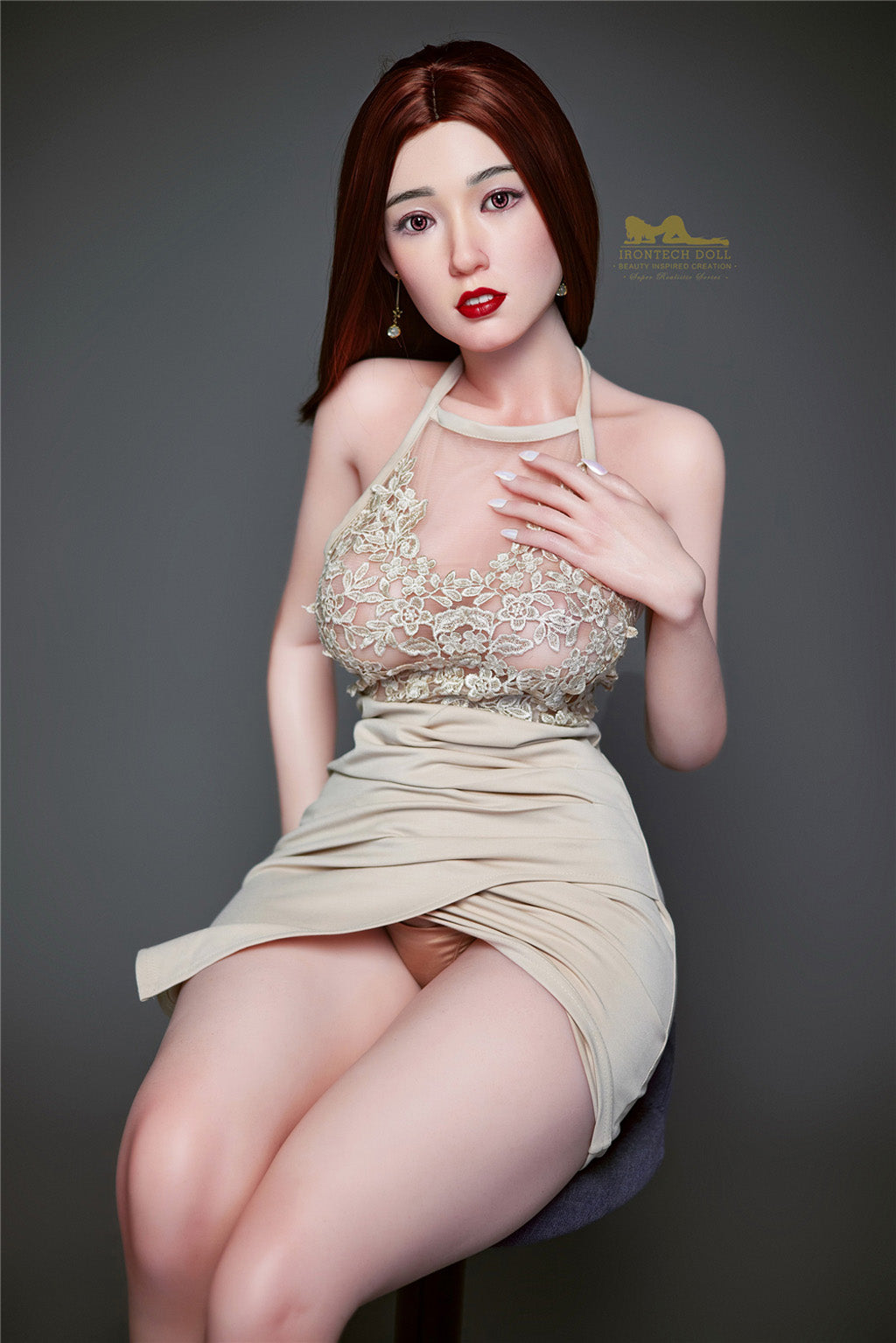 Betty-153cm(5'02") E-cup Full Silicone Sex Doll Asian Lace Skirt- Irontech Doll