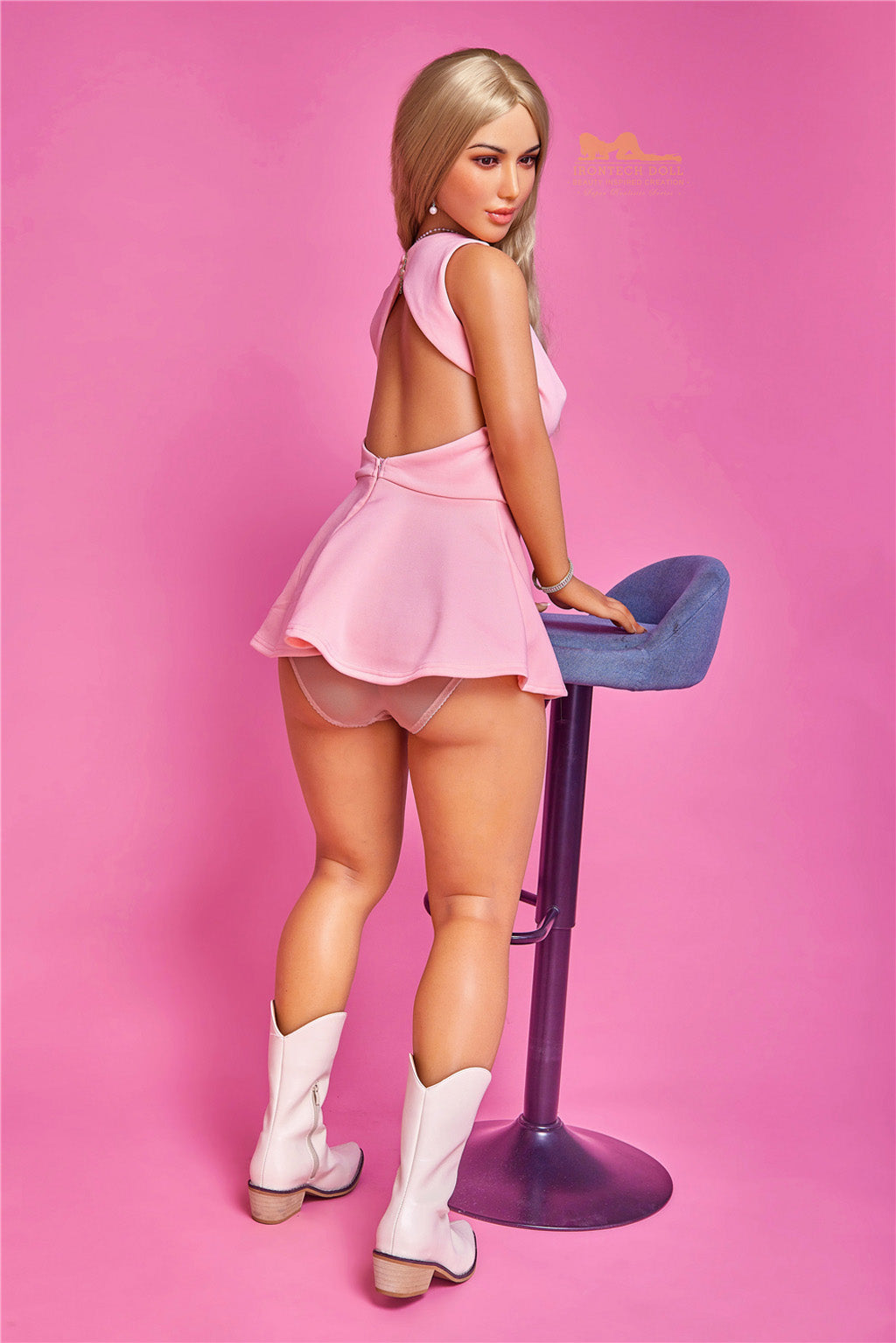 Celine-152cm(4'99") A-cup Full Silicone Sex Doll Mature Blonde - Irontech Doll