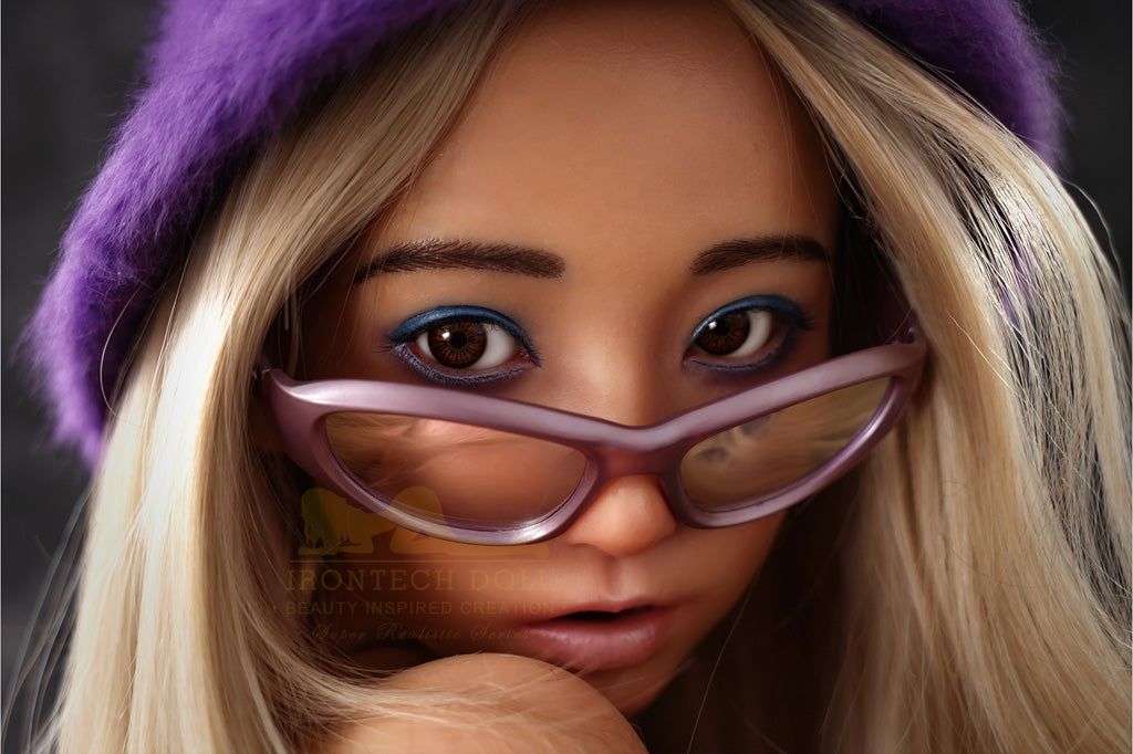 KellyTanned-167cm(5'48")ROS D-cup Full Silicone American Fashionable Blonde Sex Doll - Irontech Doll