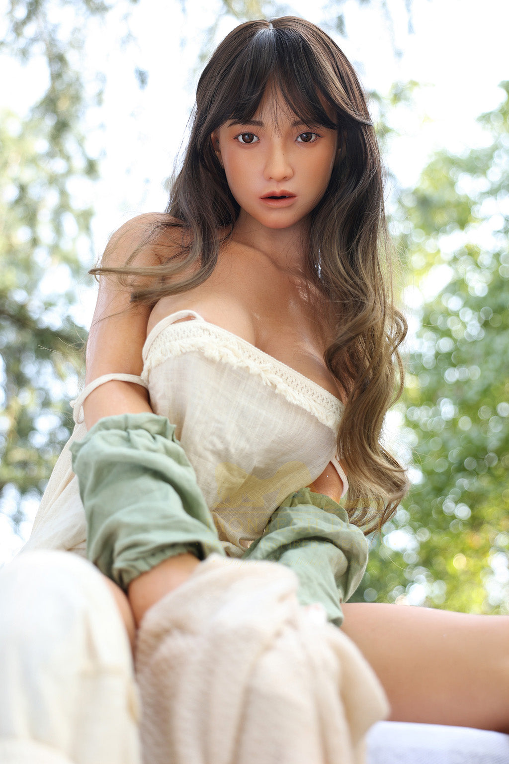 Julia Tanned-167cm(5'48")ROS D-cup Full Silicone Brown Hair Outside Summer Sunny Girl Sex Doll - Irontech Doll