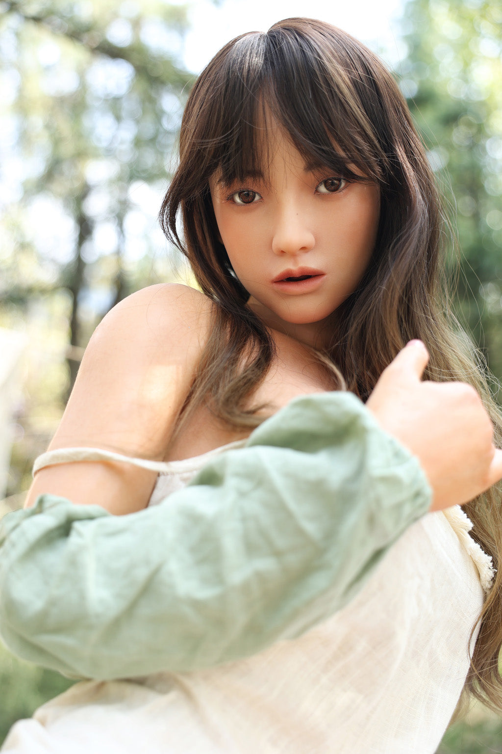 Julia Tanned-167cm(5'48")ROS D-cup Full Silicone Brown Hair Outside Summer Sunny Girl Sex Doll - Irontech Doll
