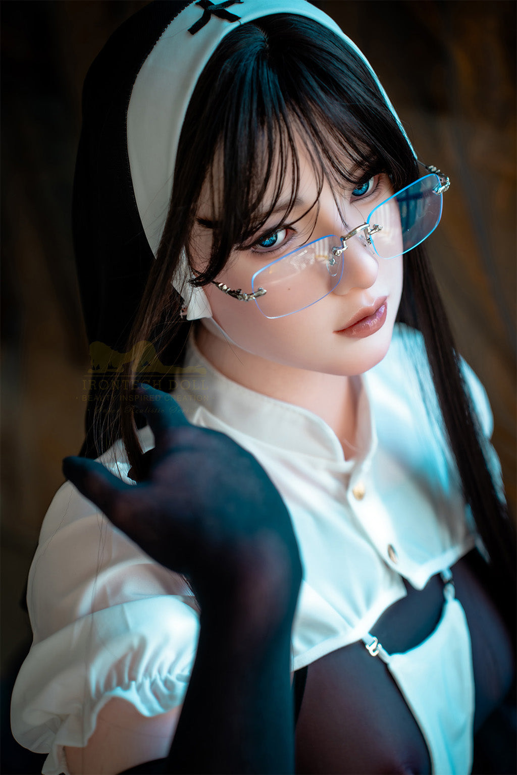 Lisa-162cm Minus (5'31")Full Silicone Cosplay Sister Black Stocking Sex Doll Natural - Irontech Doll
