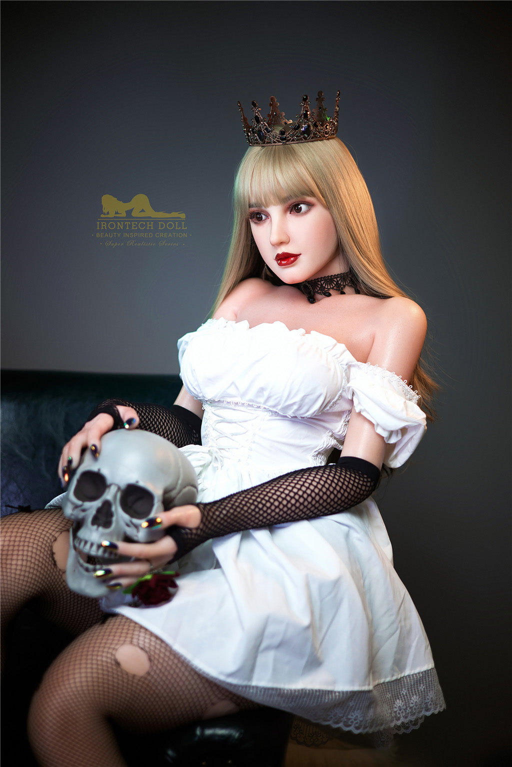 Cherry-153cm(5'02") E-cup Full Silicone Sex Doll Stocking- Irontech Doll