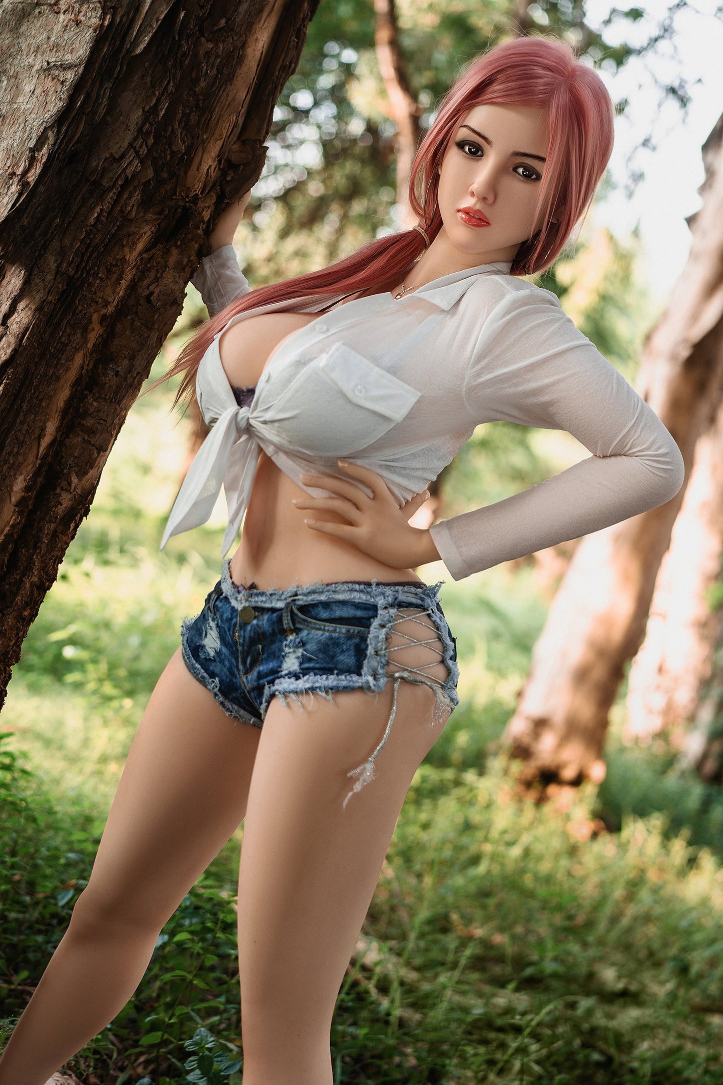 Tina-161cm/5'28" D cup Silicone Head+TPE Body Sex Doll- SY Doll