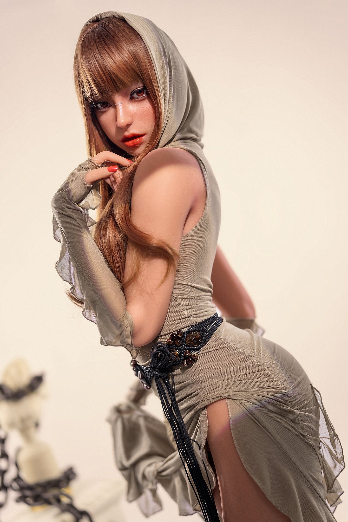 Ariauna - 160cm/5'24" A cup Silicone Head+TPE Body Sex Doll(Movable Jaw) - SY Doll