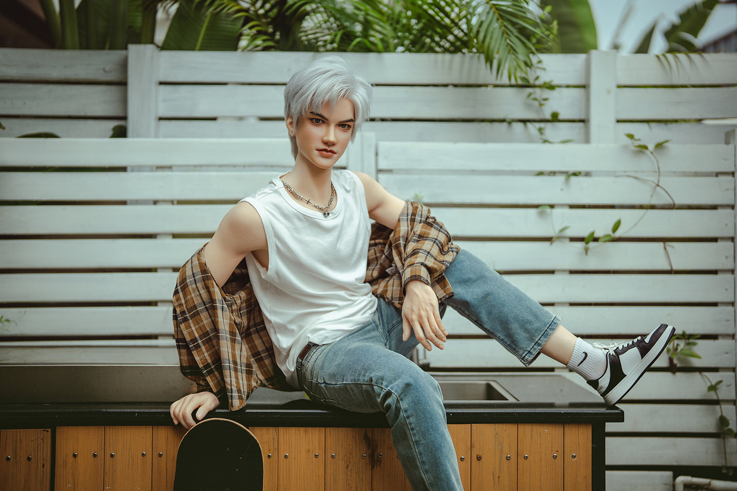 Smith-162cm(5ft24'') Male A Cup Full Silicone Sex Doll - SY Doll