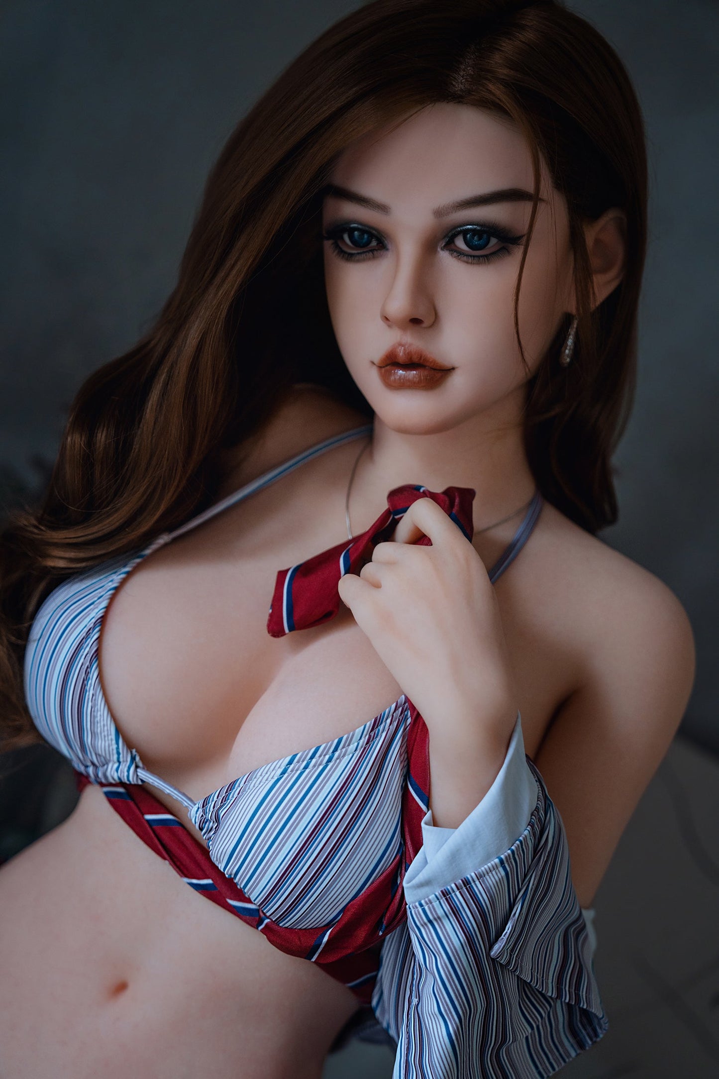 Eileen - 164cm/5'38" D cup Silicone Head+TPE Body Sex Doll (Movable Jaw) - SY Doll