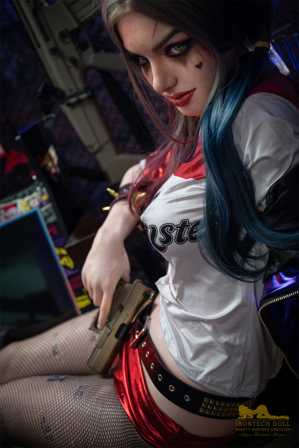 Ivy-166cm(5'45")Minus D-cup Full Silicone Ponytail Cosplay Tattoo Girl Sex Doll - Irontech Doll
