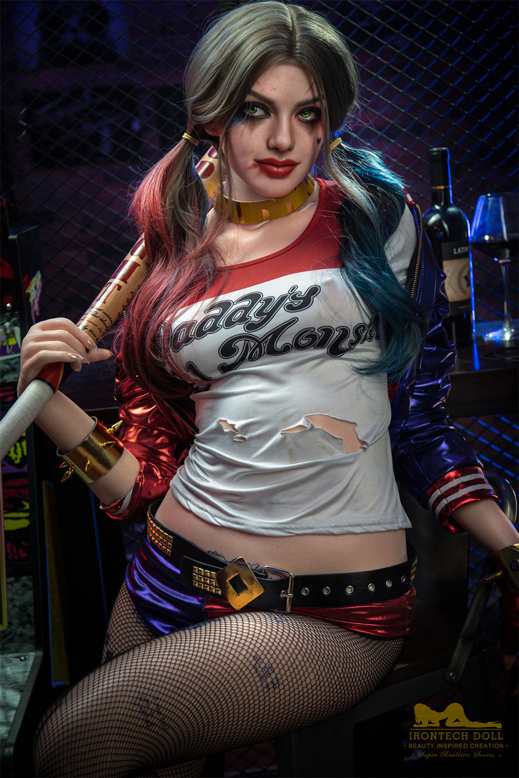 Ivy-166cm(5'45")Minus D-cup Full Silicone Ponytail Cosplay Tattoo Girl Sex Doll - Irontech Doll
