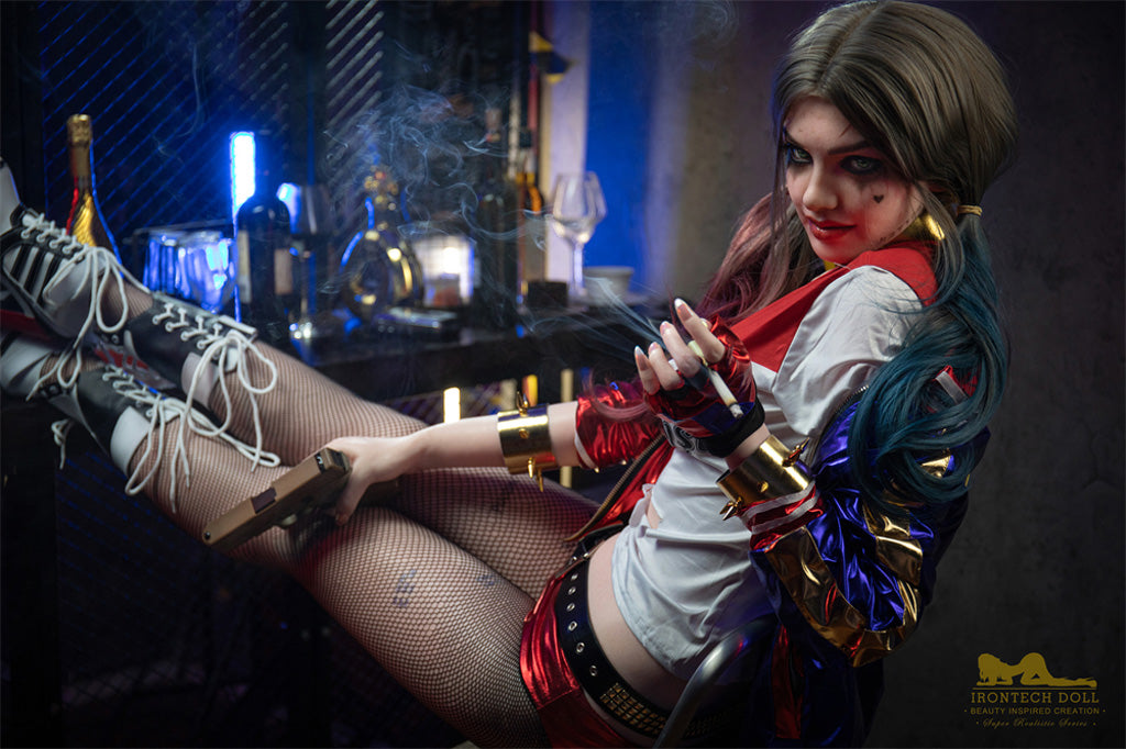 Ivy-166cm(5'45")Minus D-cup Full Silicone Ponytail Cosplay Tattoo Girl Sex Doll - Irontech Doll