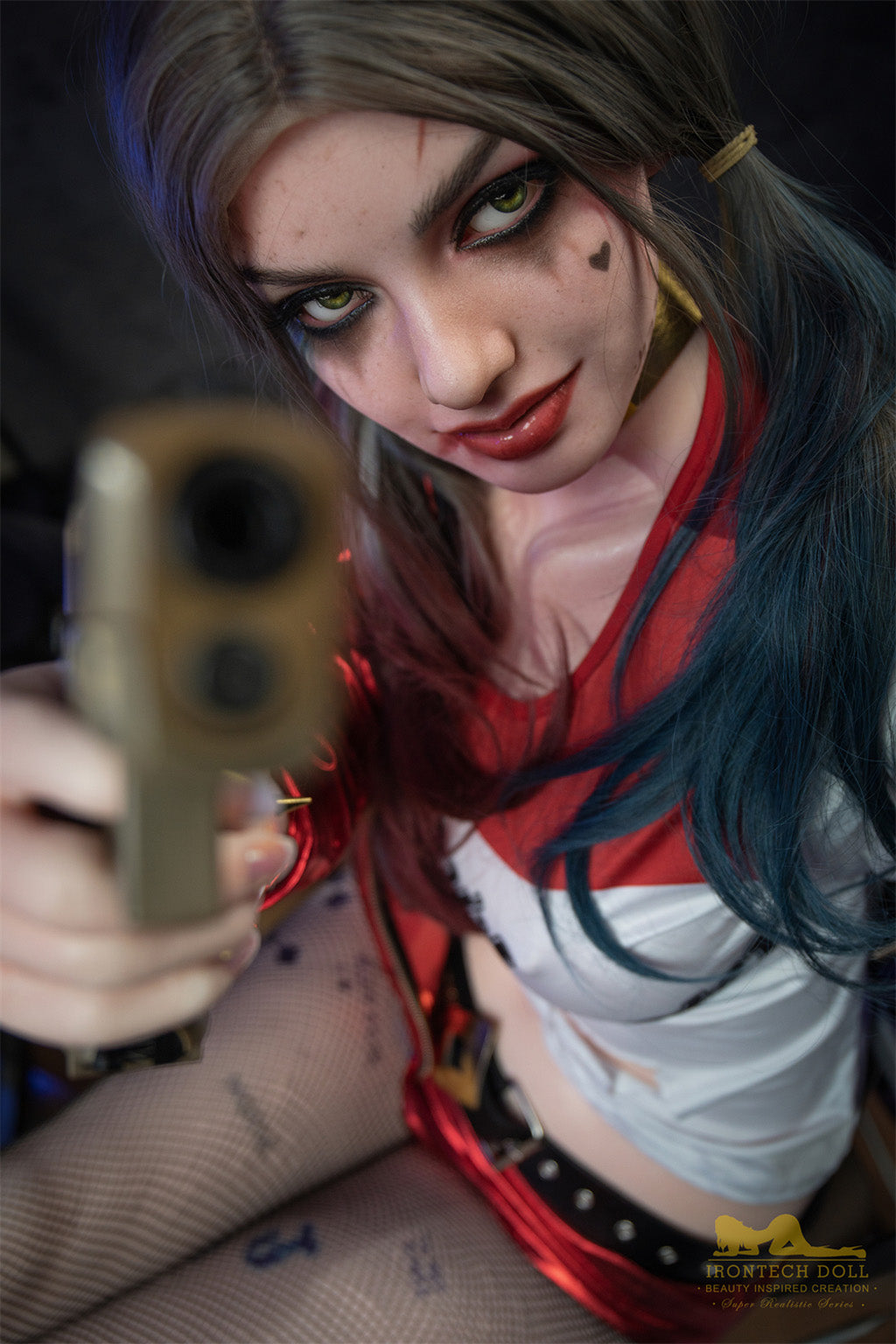 Ivy-166cm(5'45")Minus D-cup Full Silicone Ponytail Cosplay Tattoo Girl Sex Doll - Irontech Doll