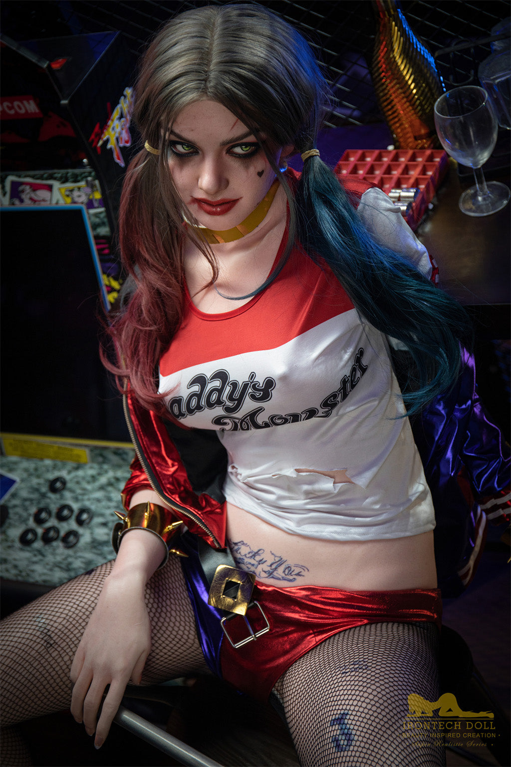 Ivy-166cm(5'45")Minus D-cup Full Silicone Ponytail Cosplay Tattoo Girl Sex Doll - Irontech Doll