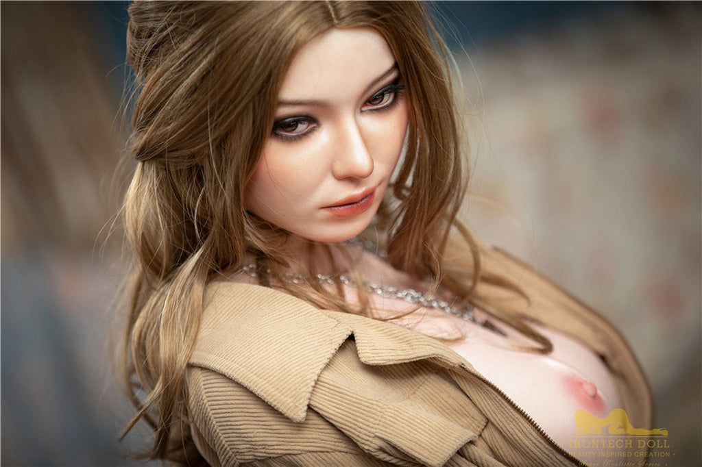 Maria-164cm(5'38")E-cup Full Silicone American Cute Jean Blonde Sex Doll - Irontech Doll