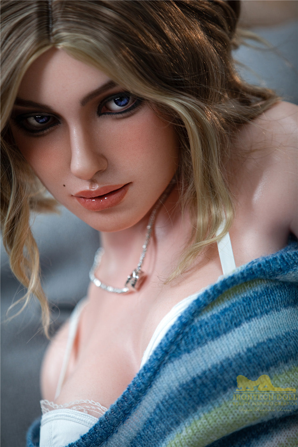 Luna-152cm(4'99") A-cup Full Silicone Sex Doll Italian Blonde - Irontech Doll