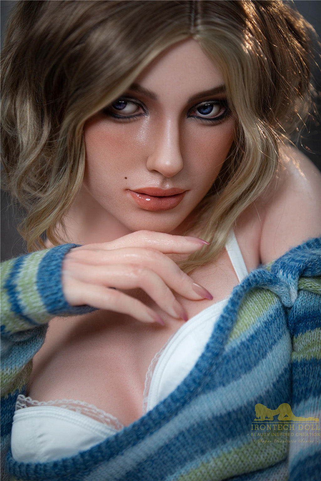 Luna-152cm(4'99") A-cup Full Silicone Sex Doll Italian Blonde - Irontech Doll