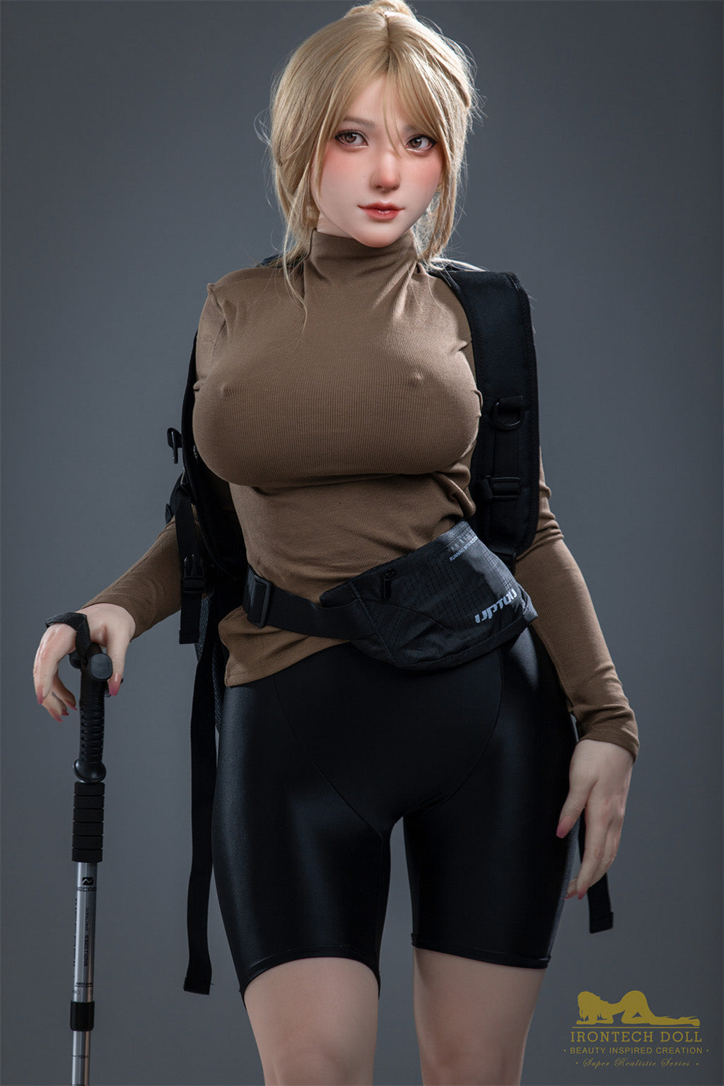 Amy-165cm(5'41")F-cup Full Silicone Mega Breasts Outdorr Hiking Sex Doll in stock- Irontech Doll