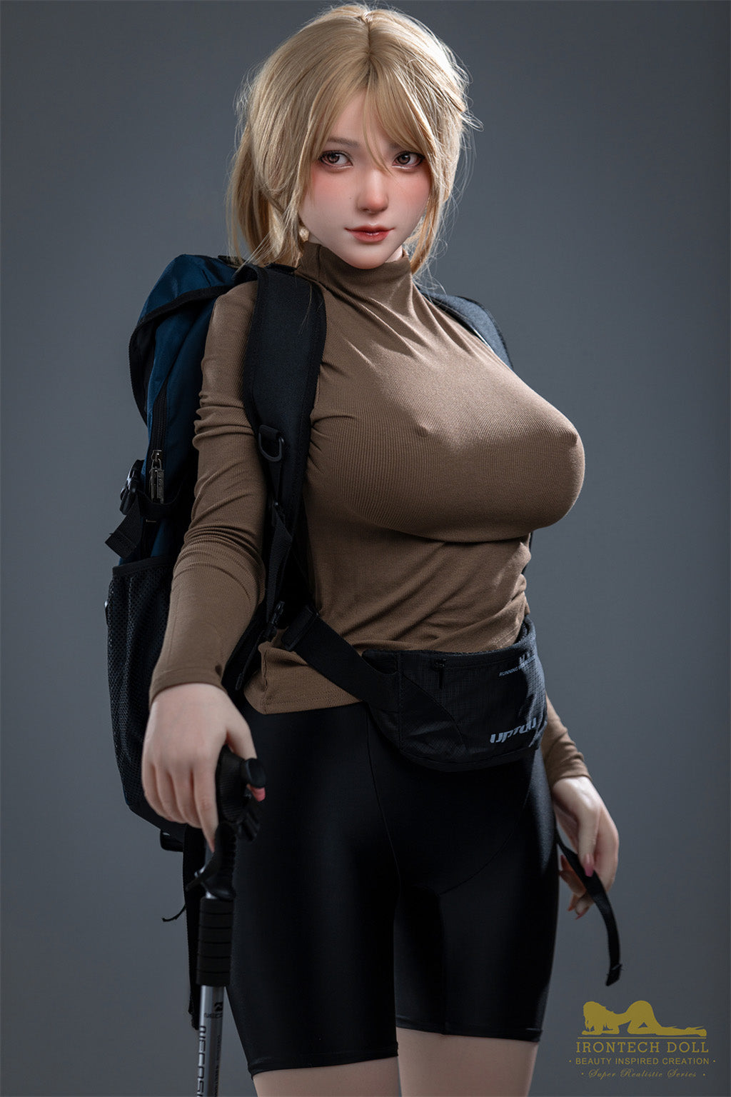 Amy-165cm(5'41")F-cup Full Silicone Mega Breasts Outdorr Hiking Sex Doll in stock- Irontech Doll
