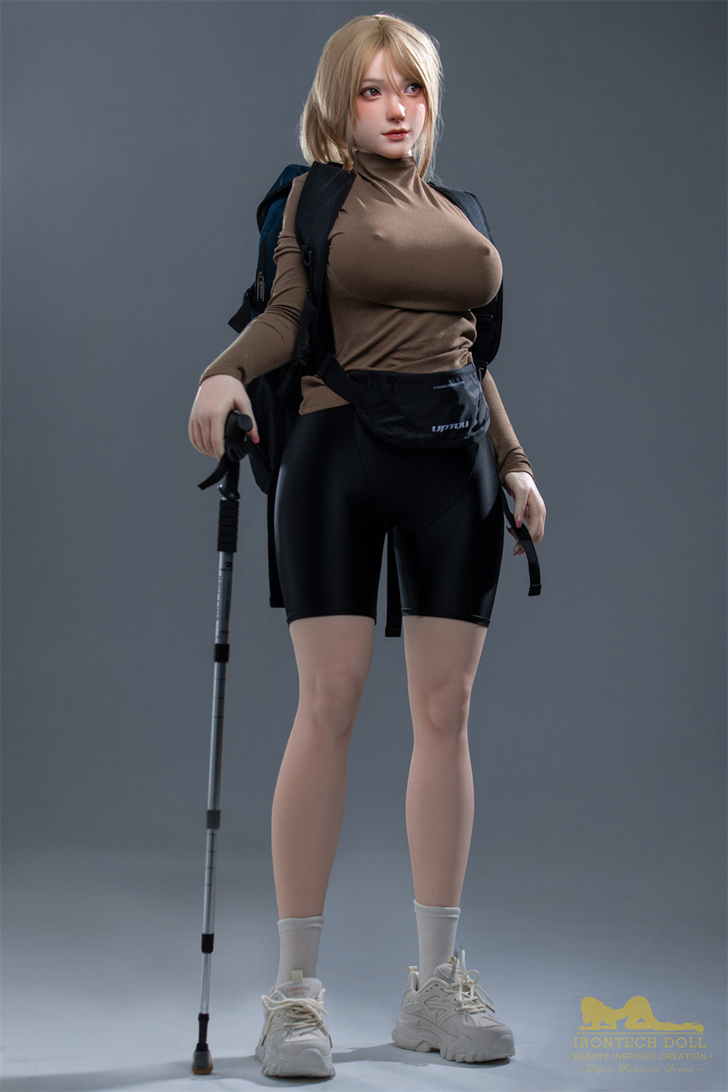 Amy-165cm(5'41")F-cup Full Silicone Mega Breasts Outdorr Hiking Sex Doll in stock- Irontech Doll