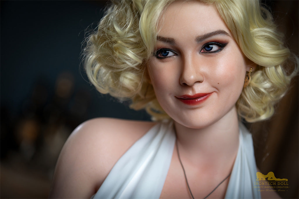 Marilyn Monroe-164cm(5'38")E-cup Full Silicone Classic Bob Blonde Sex Doll - Irontech Doll