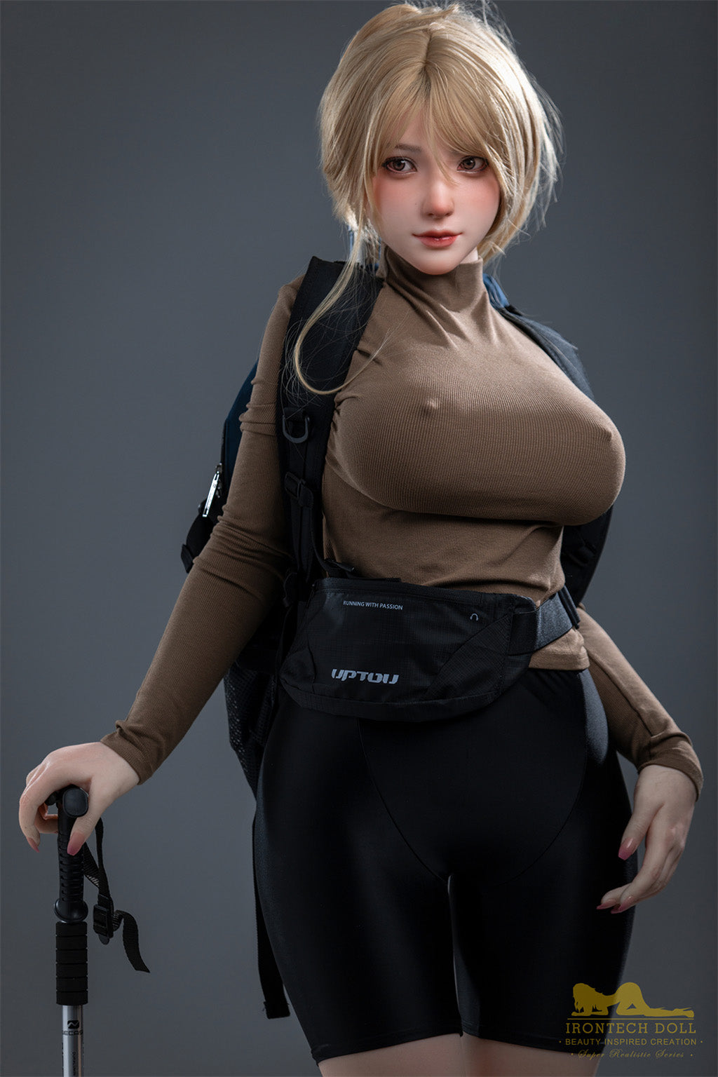 Amy-165cm(5'41")F-cup Full Silicone Mega Breasts Outdorr Hiking Sex Doll in stock- Irontech Doll