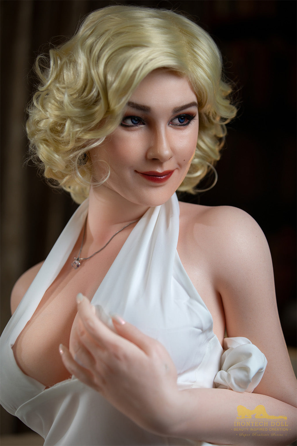 Marilyn Monroe-164cm(5'38")E-cup Full Silicone Classic Bob Blonde Sex Doll - Irontech Doll