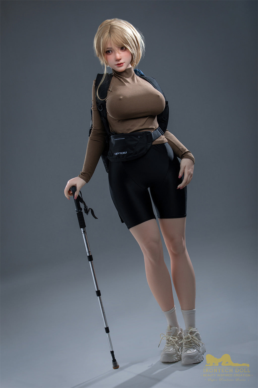 Amy-165cm(5'41")F-cup Full Silicone Mega Breasts Outdorr Hiking Sex Doll in stock- Irontech Doll