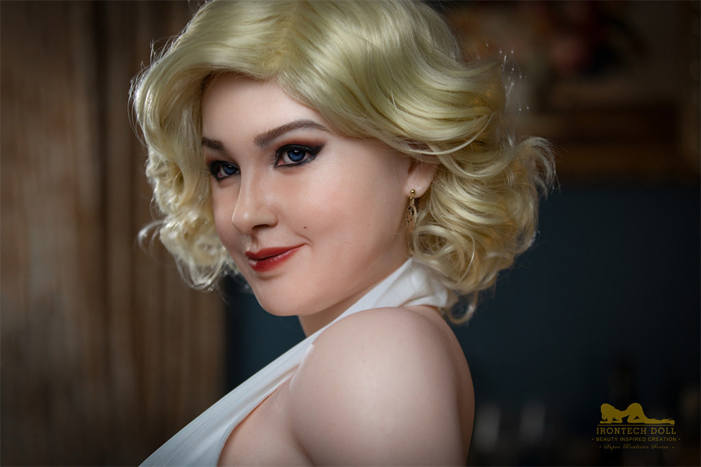 Marilyn Monroe-164cm(5'38")E-cup Full Silicone Classic Bob Blonde Sex Doll - Irontech Doll