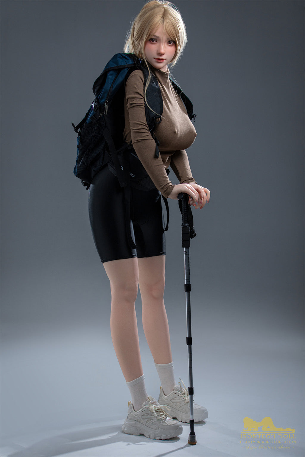 Amy-165cm(5'41")F-cup Full Silicone Mega Breasts Outdorr Hiking Sex Doll in stock- Irontech Doll