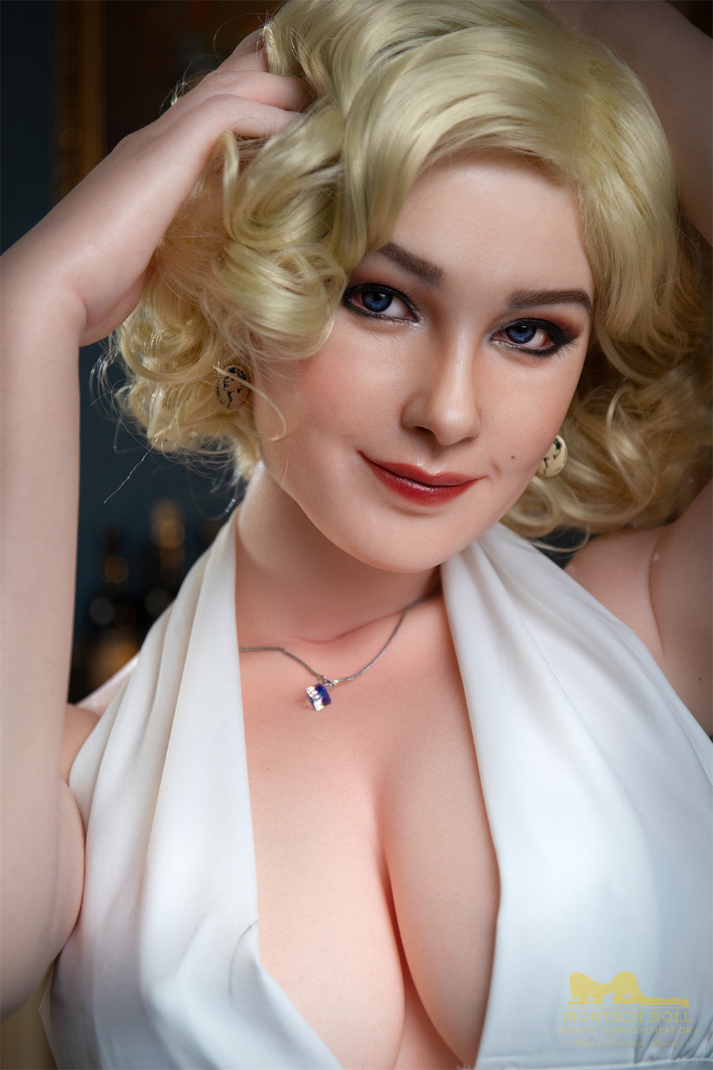 Marilyn Monroe-164cm(5'38")E-cup Full Silicone Classic Bob Blonde Sex Doll - Irontech Doll