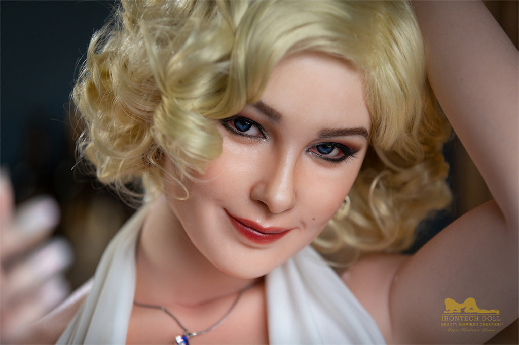 Marilyn Monroe-164cm(5'38")E-cup Full Silicone Classic Bob Blonde Sex Doll - Irontech Doll