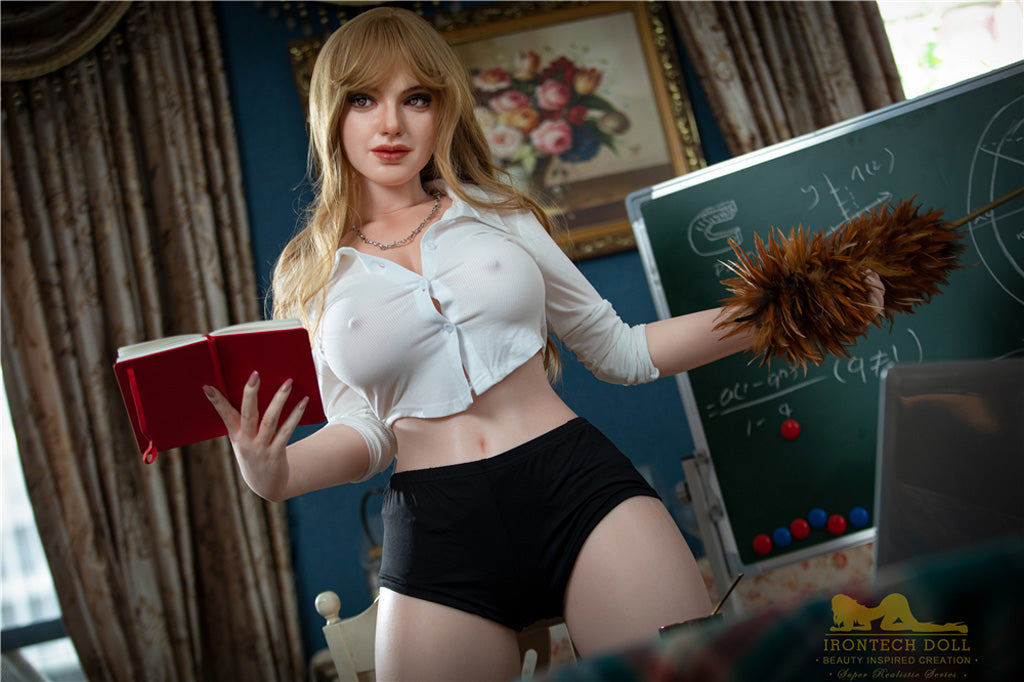 Ivy-165cm(5'41")F-cup Full Silicone French Mega Breasts Cosplay TeacherSex Doll- Irontech Doll