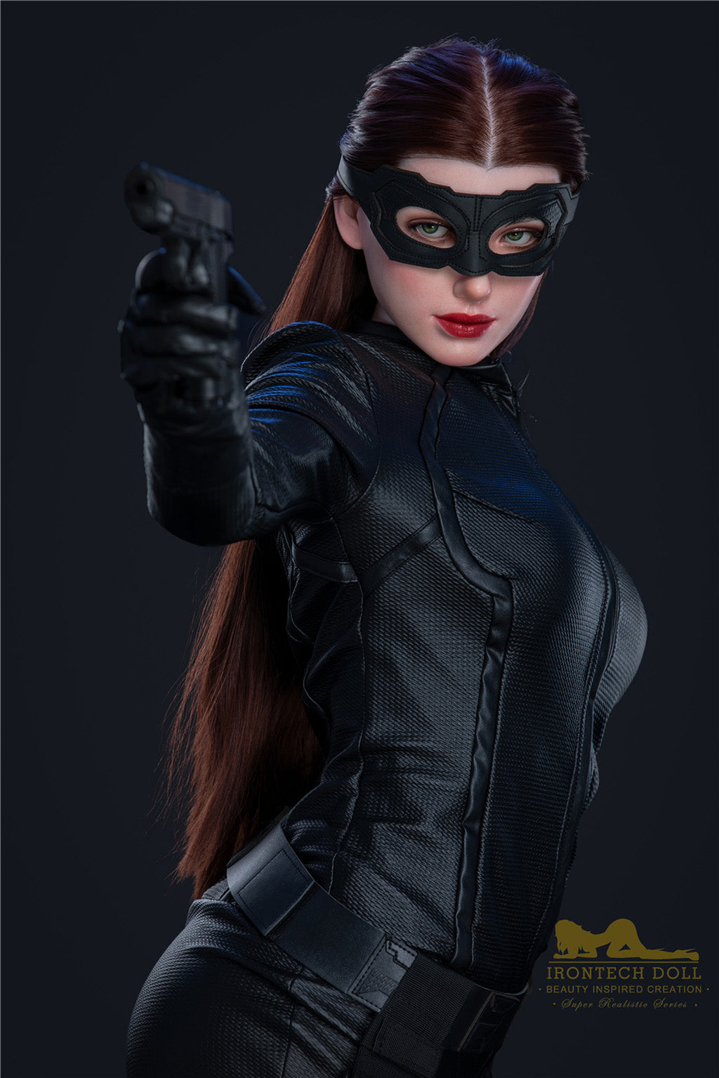 Luna-168cm(5'51")C-cup Full Silicone Red Hair Cosplay Batwoman Sex Doll - Irontech Doll