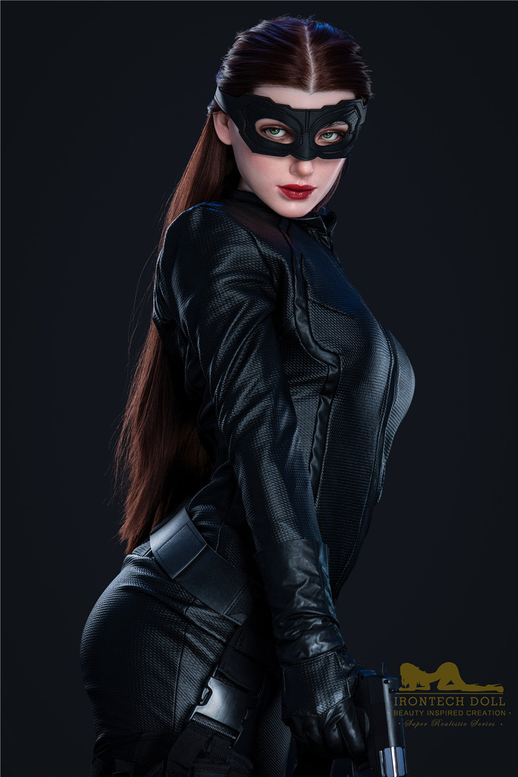 Luna-168cm(5'51")C-cup Full Silicone Red Hair Cosplay Batwoman Sex Doll - Irontech Doll