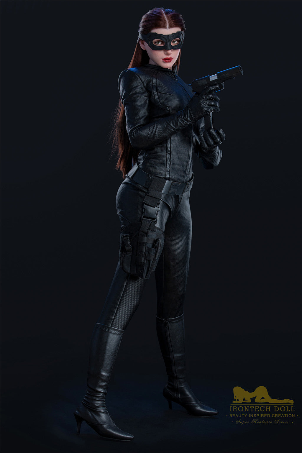 Luna-168cm(5'51")C-cup Full Silicone Red Hair Cosplay Batwoman Sex Doll - Irontech Doll