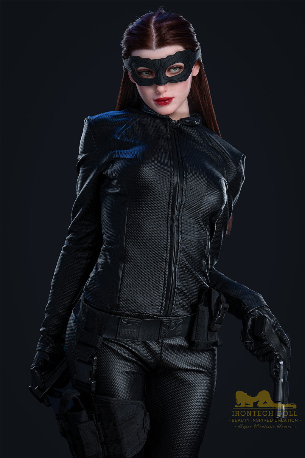 Luna-168cm(5'51")C-cup Full Silicone Red Hair Cosplay Batwoman Sex Doll - Irontech Doll