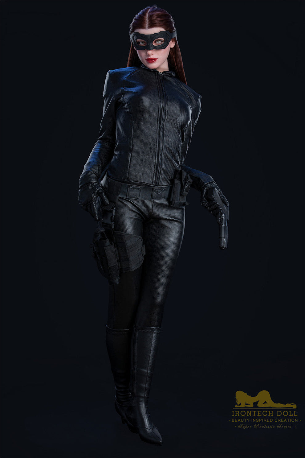 Luna-168cm(5'51")C-cup Full Silicone Red Hair Cosplay Batwoman Sex Doll - Irontech Doll