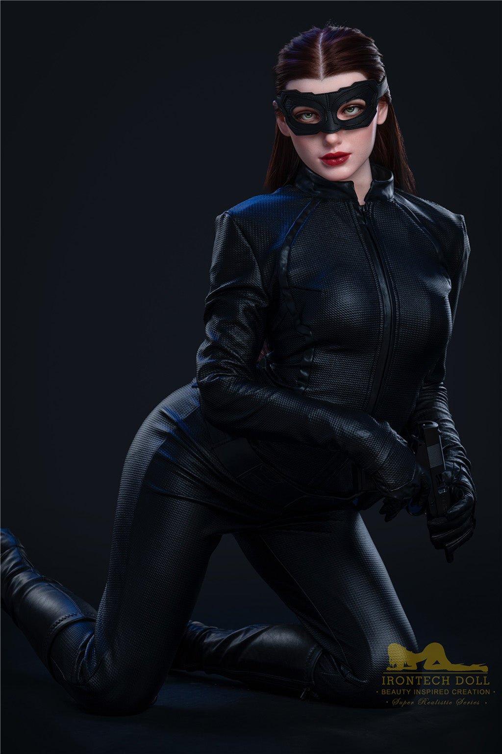Luna-168cm(5'51")C-cup Full Silicone Red Hair Cosplay Batwoman Sex Doll - Irontech Doll