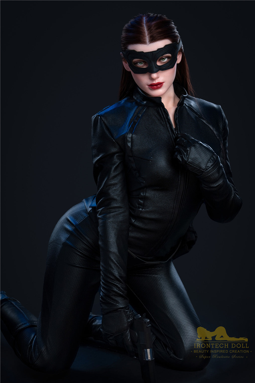 Luna-168cm(5'51")C-cup Full Silicone Red Hair Cosplay Batwoman Sex Doll - Irontech Doll