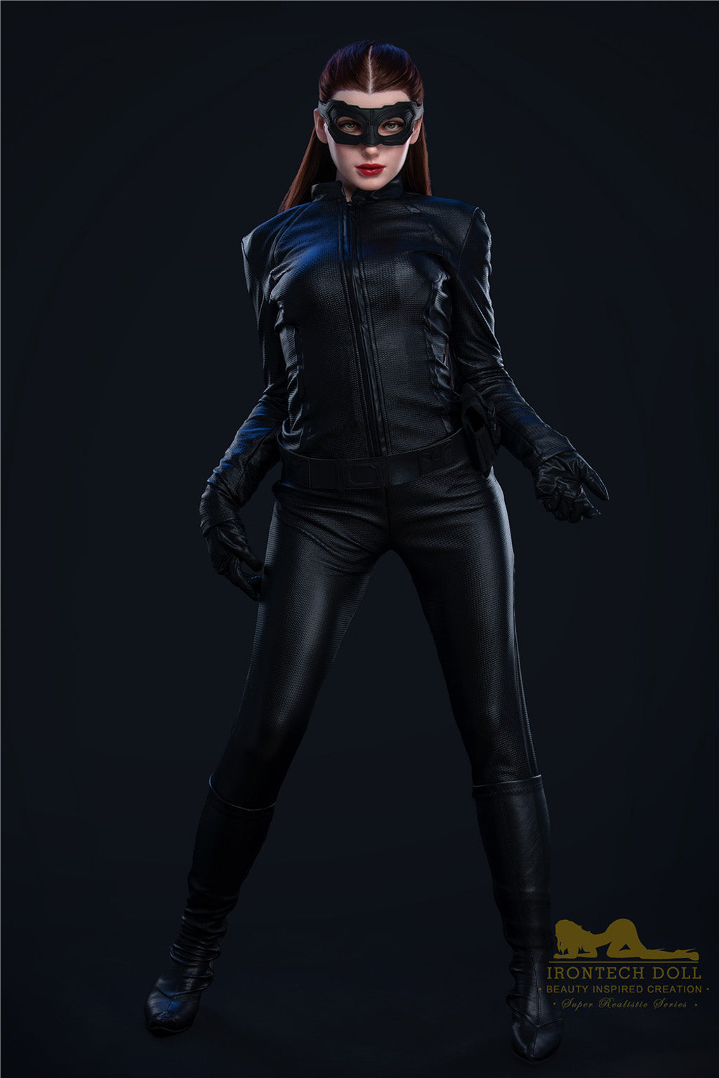 Luna-168cm(5'51")C-cup Full Silicone Red Hair Cosplay Batwoman Sex Doll - Irontech Doll