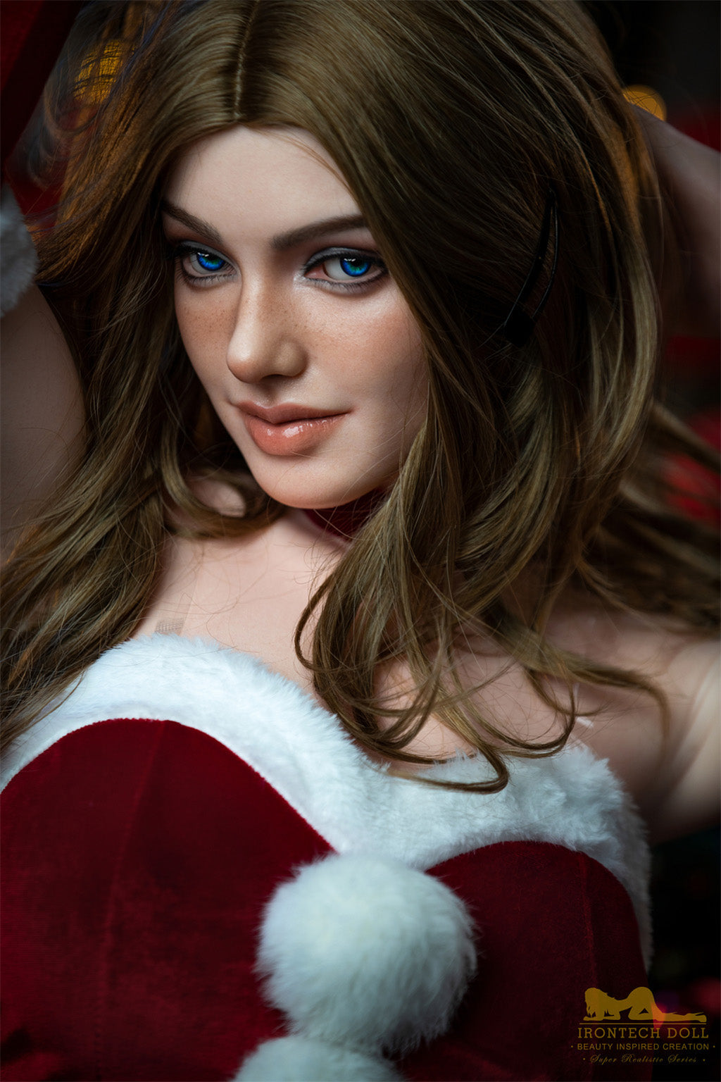 Ivy-165cm(5'41")F-cup Full Silicone Mega Breasts Christmas Charming Blonde Sex Doll - Irontech Doll