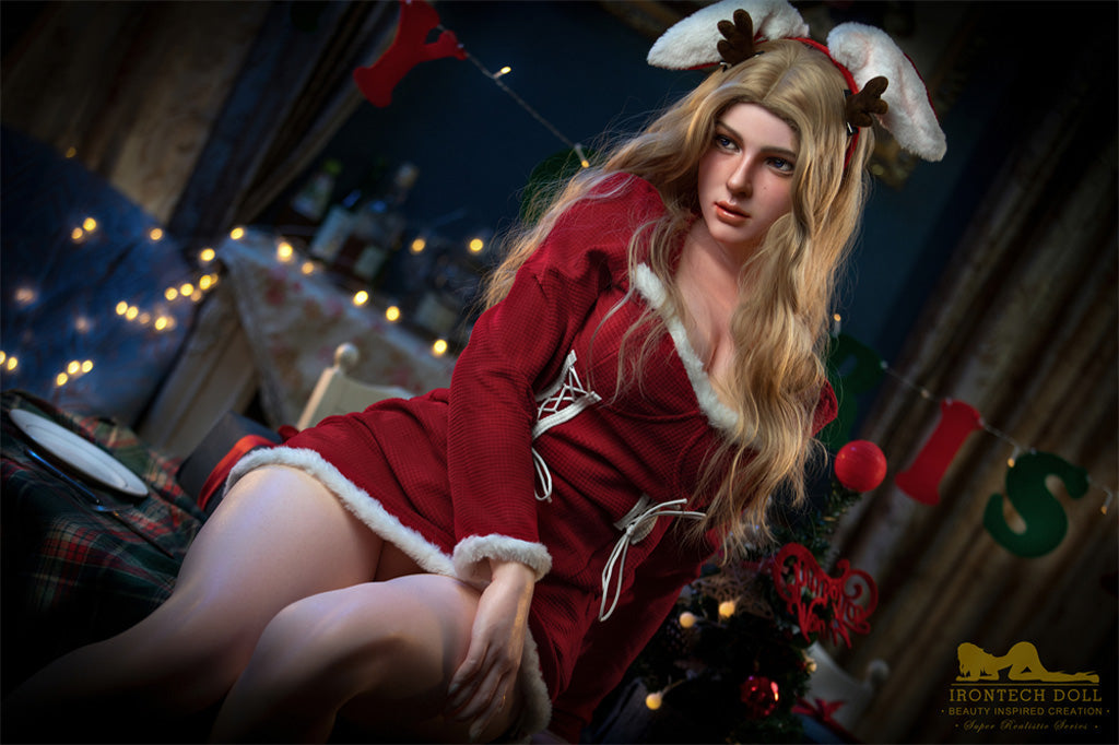 Fenny -164cm(5'38")E-cup Full Silicone Christmas Blonde Sex Doll- Irontech Doll