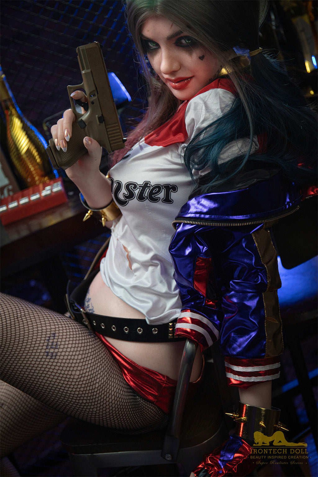 Ivy-166cm(5'45")Minus D-cup Full Silicone Ponytail Cosplay Tattoo Girl Sex Doll - Irontech Doll