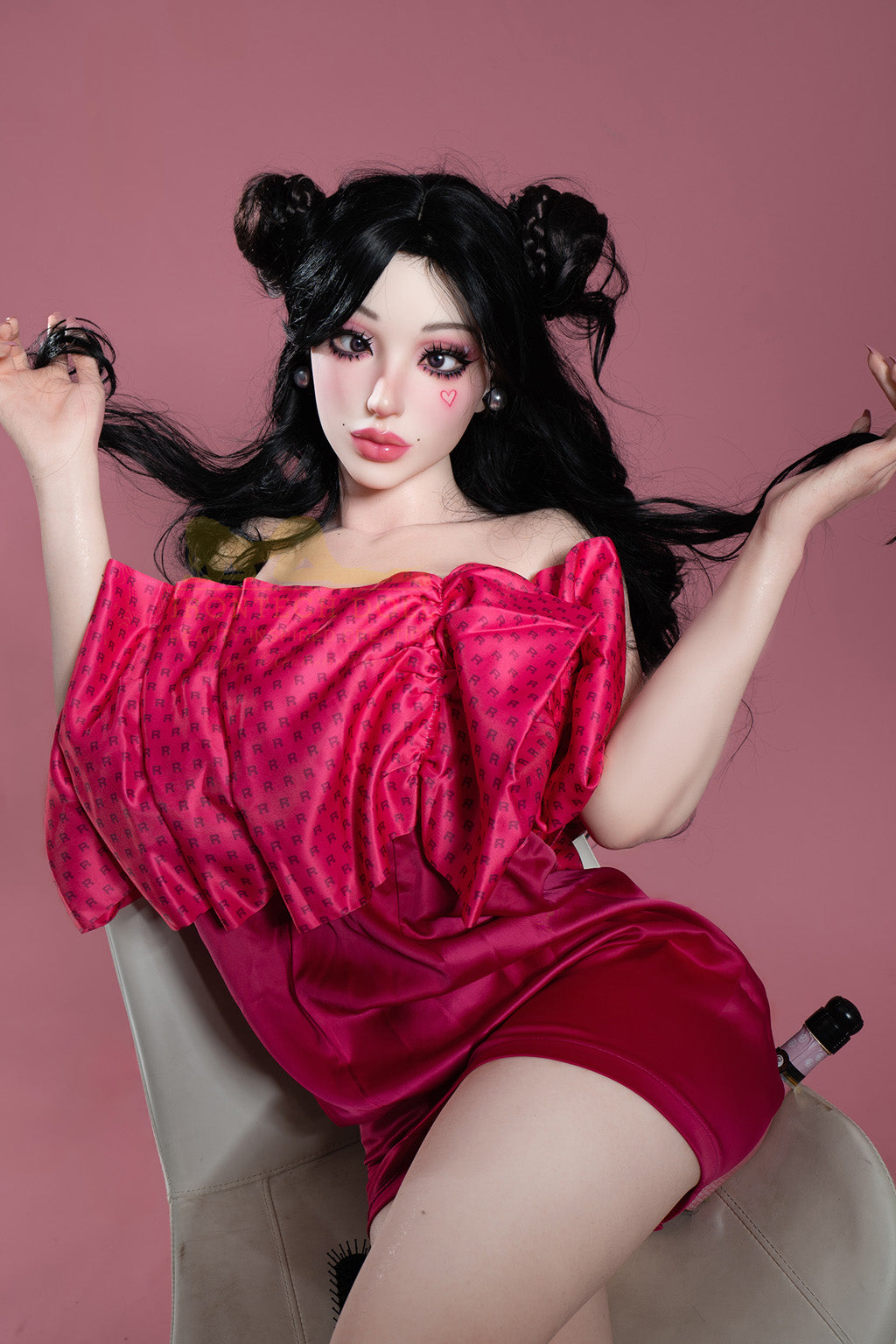 Angela-158BA(5'18") G-cup Full Silicone Red Fashionable Girl Sex Doll- Irontech Doll